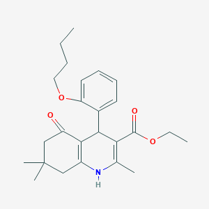 Ethyl 4-(2-butoxyphenyl)-2,7,7-trimethyl-5-oxo-1,4,5,6,7,8-hexahydro-3-quinolinecarboxylate