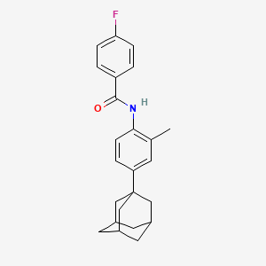 molecular formula C24H26FNO B4019830 N-[4-(1-adamantyl)-2-methylphenyl]-4-fluorobenzamide 