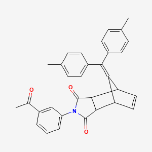 molecular formula C32H27NO3 B4019839 4-(3-acetylphenyl)-10-[bis(4-methylphenyl)methylene]-4-azatricyclo[5.2.1.0~2,6~]dec-8-ene-3,5-dione 