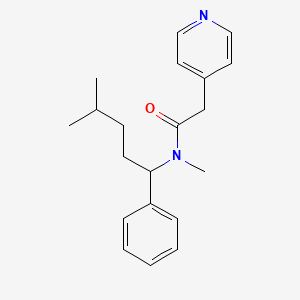 molecular formula C20H26N2O B4019845 N-methyl-N-(4-methyl-1-phenylpentyl)-2-pyridin-4-ylacetamide 