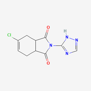 molecular formula C10H9ClN4O2 B4019852 5-氯-2-(4H-1,2,4-三唑-3-基)-3a,4,7,7a-四氢-1H-异吲哚-1,3(2H)-二酮 