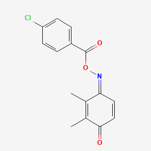 molecular formula C15H12ClNO3 B4019876 2,3-dimethylbenzo-1,4-quinone O-(4-chlorobenzoyl)oxime 