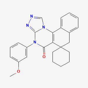 molecular formula C25H24N4O2 B4019899 4-(3-methoxyphenyl)-4H-spiro[benzo[h][1,2,4]triazolo[4,3-a]quinazoline-6,1'-cyclohexan]-5(7H)-one 