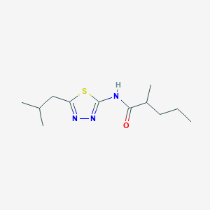 molecular formula C12H21N3OS B4019906 N-(5-isobutyl-1,3,4-thiadiazol-2-yl)-2-methylpentanamide 