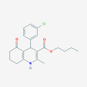 molecular formula C21H24ClNO3 B401993 Butyl 4-(3-chlorophenyl)-2-methyl-5-oxo-1,4,5,6,7,8-hexahydroquinoline-3-carboxylate 
