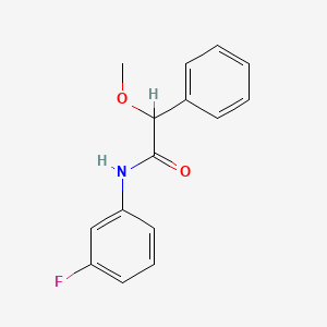 molecular formula C15H14FNO2 B4019945 N-(3-fluorophenyl)-2-methoxy-2-phenylacetamide 