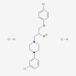 molecular formula C19H24BrCl3N2O2 B4019986 1-(4-bromophenoxy)-3-[4-(3-chlorophenyl)-1-piperazinyl]-2-propanol dihydrochloride 