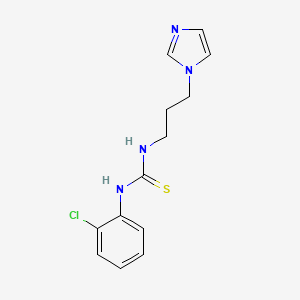 molecular formula C13H15ClN4S B4019992 N-(2-chlorophenyl)-N'-[3-(1H-imidazol-1-yl)propyl]thiourea 