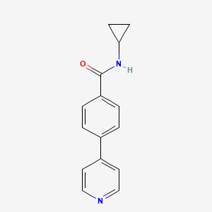 molecular formula C15H14N2O B4020020 N-cyclopropyl-4-pyridin-4-ylbenzamide 