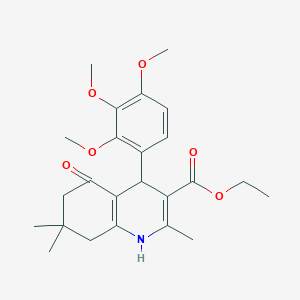 molecular formula C24H31NO6 B402004 Ethyl 2,7,7-trimethyl-5-oxo-4-(2,3,4-trimethoxyphenyl)-1,4,5,6,7,8-hexahydroquinoline-3-carboxylate 