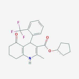 Cyclopentyl 2-methyl-5-oxo-4-[2-(trifluoromethyl)phenyl]-1,4,5,6,7,8-hexahydro-3-quinolinecarboxylate