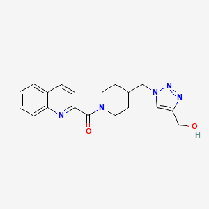 molecular formula C19H21N5O2 B4020052 (1-{[1-(2-quinolinylcarbonyl)-4-piperidinyl]methyl}-1H-1,2,3-triazol-4-yl)methanol 