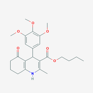 molecular formula C24H31NO6 B402006 Butyl 2-methyl-5-oxo-4-[3,4,5-tris(methyloxy)phenyl]-1,4,5,6,7,8-hexahydroquinoline-3-carboxylate 