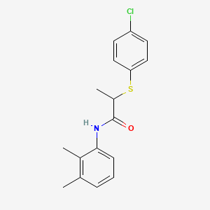 molecular formula C17H18ClNOS B4020073 2-[(4-chlorophenyl)thio]-N-(2,3-dimethylphenyl)propanamide 
