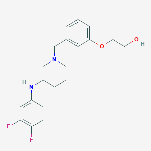 molecular formula C20H24F2N2O2 B4020076 2-[3-({3-[(3,4-difluorophenyl)amino]-1-piperidinyl}methyl)phenoxy]ethanol 
