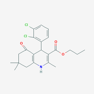 Propyl 4-(2,3-dichlorophenyl)-2,7,7-trimethyl-5-oxo-1,4,5,6,7,8-hexahydroquinoline-3-carboxylate