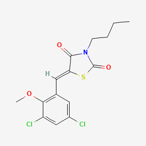 molecular formula C15H15Cl2NO3S B4020128 3-butyl-5-(3,5-dichloro-2-methoxybenzylidene)-1,3-thiazolidine-2,4-dione 