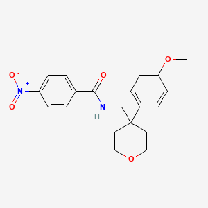molecular formula C20H22N2O5 B4020133 N-{[4-(4-methoxyphenyl)tetrahydro-2H-pyran-4-yl]methyl}-4-nitrobenzamide 
