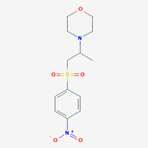 molecular formula C13H18N2O5S B4020138 4-{1-methyl-2-[(4-nitrophenyl)sulfonyl]ethyl}morpholine 