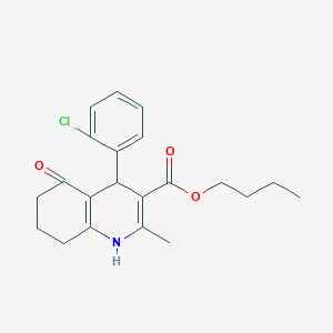 molecular formula C21H24ClNO3 B402015 Butyl 4-(2-chlorophenyl)-2-methyl-5-oxo-1,4,5,6,7,8-hexahydroquinoline-3-carboxylate 