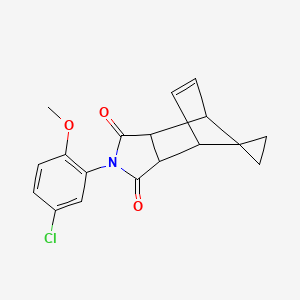 molecular formula C18H16ClNO3 B4020159 4'-(5-chloro-2-methoxyphenyl)-4'-azaspiro[cyclopropane-1,10'-tricyclo[5.2.1.0~2,6~]decane]-8'-ene-3',5'-dione 