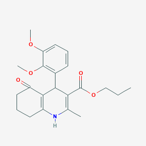 Propyl 4-(2,3-dimethoxyphenyl)-2-methyl-5-oxo-1,4,5,6,7,8-hexahydroquinoline-3-carboxylate