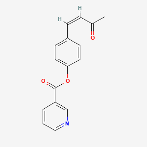 molecular formula C16H13NO3 B4020186 4-(3-oxo-1-buten-1-yl)phenyl nicotinate 