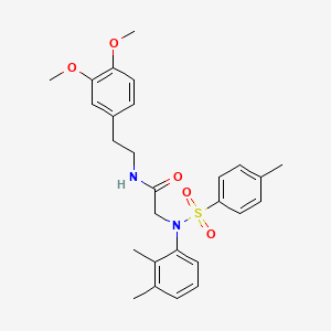 molecular formula C27H32N2O5S B4020223 N~1~-[2-(3,4-dimethoxyphenyl)ethyl]-N~2~-(2,3-dimethylphenyl)-N~2~-[(4-methylphenyl)sulfonyl]glycinamide 