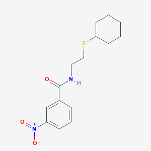 molecular formula C15H20N2O3S B4020224 N-[2-(cyclohexylthio)ethyl]-3-nitrobenzamide 
