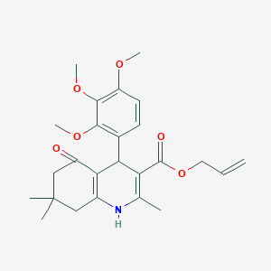 molecular formula C25H31NO6 B402023 Prop-2-enyl 2,7,7-trimethyl-5-oxo-4-[2,3,4-tris(methyloxy)phenyl]-1,4,5,6,7,8-hexahydroquinoline-3-carboxylate 