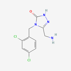 molecular formula C10H10Cl2N4O B4020257 5-(aminomethyl)-4-(2,4-dichlorobenzyl)-2,4-dihydro-3H-1,2,4-triazol-3-one 