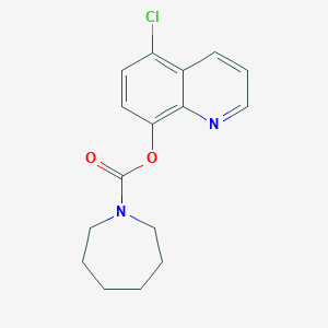 molecular formula C16H17ClN2O2 B4020274 5-chloro-8-quinolinyl 1-azepanecarboxylate 