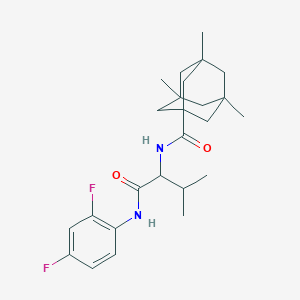 molecular formula C25H34F2N2O2 B4020287 N-(1-{[(2,4-difluorophenyl)amino]carbonyl}-2-methylpropyl)-3,5,7-trimethyl-1-adamantanecarboxamide CAS No. 483968-35-0