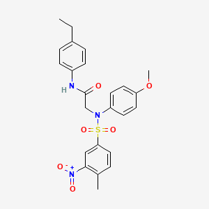 molecular formula C24H25N3O6S B4020312 N~1~-(4-ethylphenyl)-N~2~-(4-methoxyphenyl)-N~2~-[(4-methyl-3-nitrophenyl)sulfonyl]glycinamide 