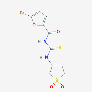 molecular formula C10H11BrN2O4S2 B4020328 5-bromo-N-{[(1,1-dioxidotetrahydro-3-thienyl)amino]carbonothioyl}-2-furamide 
