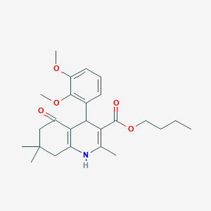 molecular formula C25H33NO5 B402034 Butyl 4-(2,3-dimethoxyphenyl)-2,7,7-trimethyl-5-oxo-1,4,5,6,7,8-hexahydro-3-quinolinecarboxylate 
