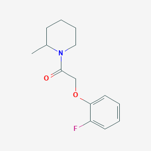 molecular formula C14H18FNO2 B4020359 1-[(2-fluorophenoxy)acetyl]-2-methylpiperidine 