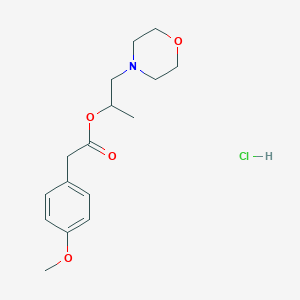 molecular formula C16H24ClNO4 B4020366 1-methyl-2-(4-morpholinyl)ethyl (4-methoxyphenyl)acetate hydrochloride 