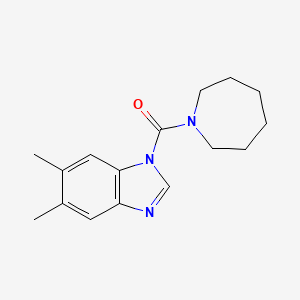 molecular formula C16H21N3O B4020379 1-(1-azepanylcarbonyl)-5,6-dimethyl-1H-benzimidazole 
