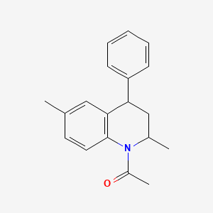 molecular formula C19H21NO B4020419 1-acetyl-2,6-dimethyl-4-phenyl-1,2,3,4-tetrahydroquinoline 