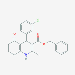 molecular formula C24H22ClNO3 B402042 Benzyl 4-(3-chlorophenyl)-2-methyl-5-oxo-1,4,5,6,7,8-hexahydroquinoline-3-carboxylate 