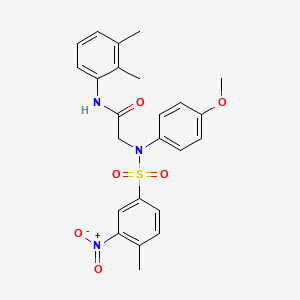 molecular formula C24H25N3O6S B4020432 N~1~-(2,3-dimethylphenyl)-N~2~-(4-methoxyphenyl)-N~2~-[(4-methyl-3-nitrophenyl)sulfonyl]glycinamide 