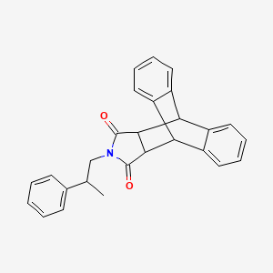 molecular formula C27H23NO2 B4020447 17-(2-phenylpropyl)-17-azapentacyclo[6.6.5.0~2,7~.0~9,14~.0~15,19~]nonadeca-2,4,6,9,11,13-hexaene-16,18-dione 