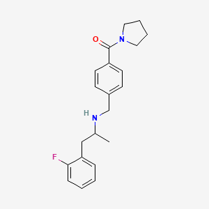 molecular formula C21H25FN2O B4020458 1-(2-fluorophenyl)-N-[4-(pyrrolidin-1-ylcarbonyl)benzyl]propan-2-amine 