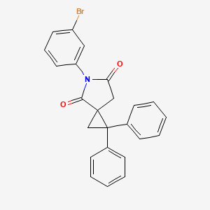 molecular formula C24H18BrNO2 B4020472 5-(3-bromophenyl)-1,1-diphenyl-5-azaspiro[2.4]heptane-4,6-dione 