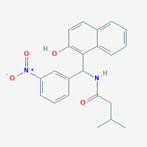 N-[(2-hydroxy-1-naphthyl)(3-nitrophenyl)methyl]-3-methylbutanamide