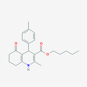 molecular formula C23H29NO3 B402051 Pentyl 2-methyl-4-(4-methylphenyl)-5-oxo-1,4,5,6,7,8-hexahydroquinoline-3-carboxylate 