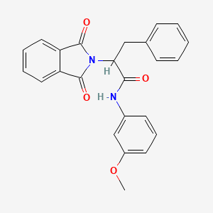 molecular formula C24H20N2O4 B4020520 2-(1,3-dioxo-1,3-dihydro-2H-isoindol-2-yl)-N-(3-methoxyphenyl)-3-phenylpropanamide 
