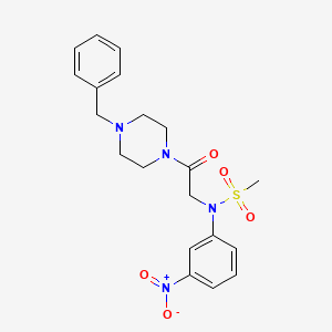 N-[2-(4-benzyl-1-piperazinyl)-2-oxoethyl]-N-(3-nitrophenyl)methanesulfonamide