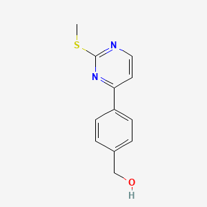 {4-[2-(methylthio)-4-pyrimidinyl]phenyl}methanol